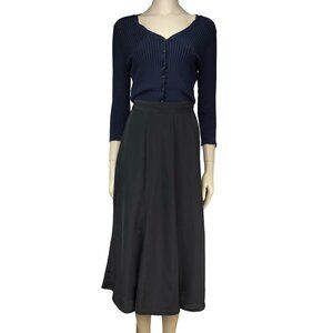 VALENTI VTG Luxury Designer Old Money Midi Full Circle Skirt sz 8 = modern Small